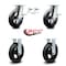 Service Caster 8 Inch Kingpinless Rubber on Steel Caster Brake & Swivel Lock 2 Rigid SCC, 2PK SCC-KP30S820-RSR-SLB-BSL-2-R-2 - alternate 2